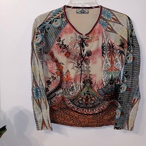 3 for $25 Vintage Vanilla Star Y2K Tie Front Top